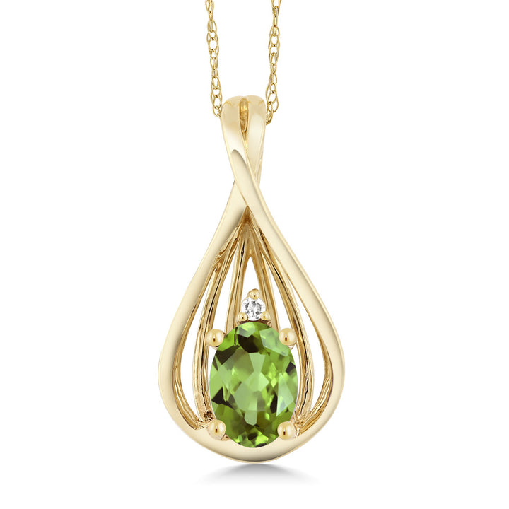 Peridot - August_Pendant in 10K Yellow Gold