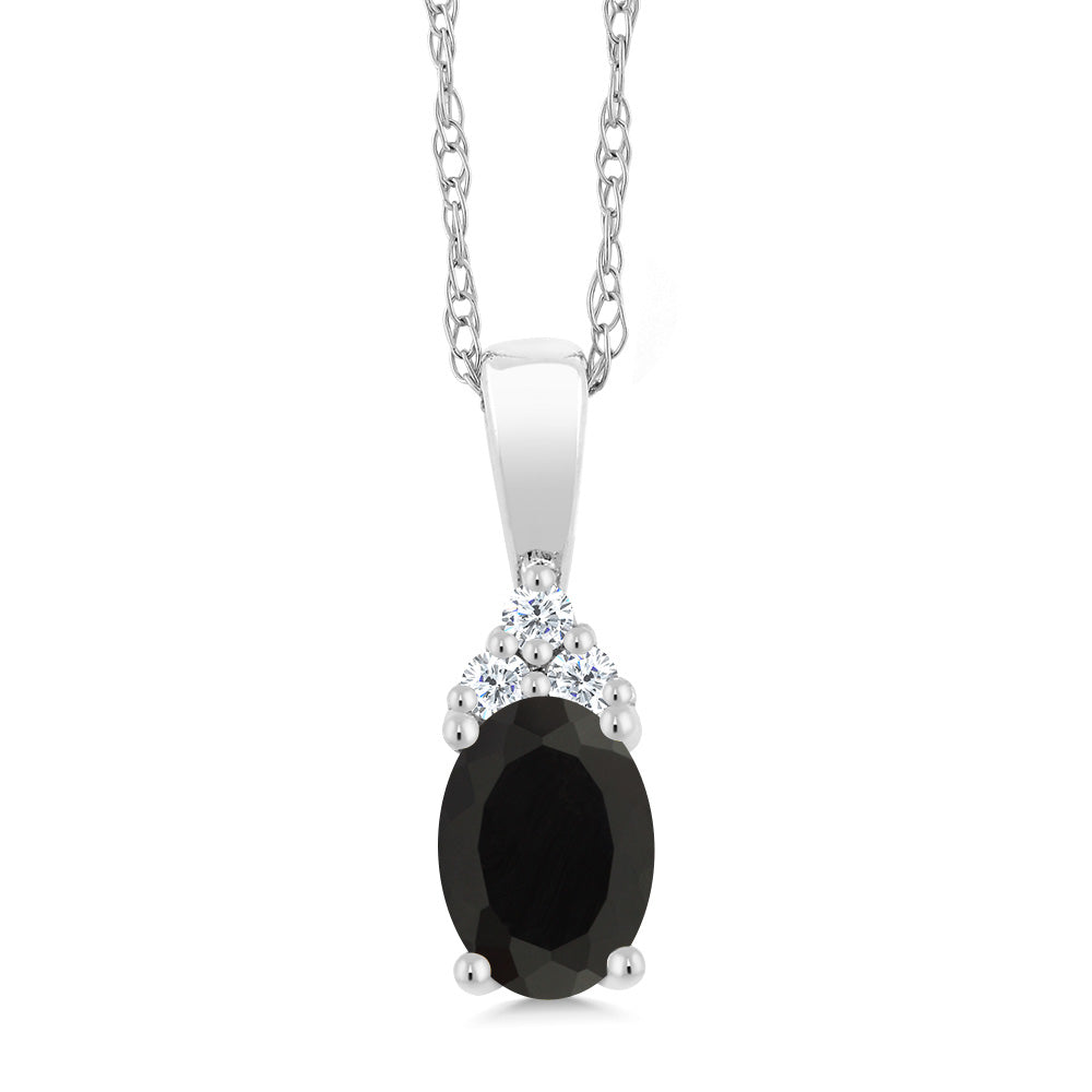 Onyx - December_Pendant in 10K White Gold