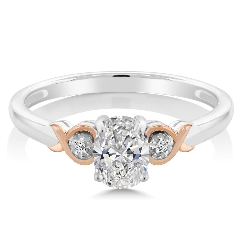 Ring in 925 Sterling Silver and 10K Rose Gold