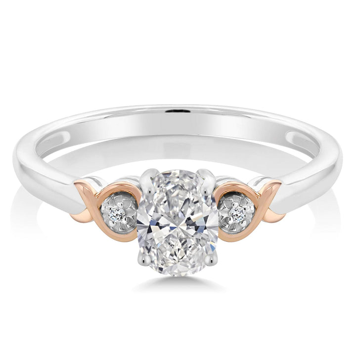 Ring in 925 Sterling Silver and 10K Rose Gold