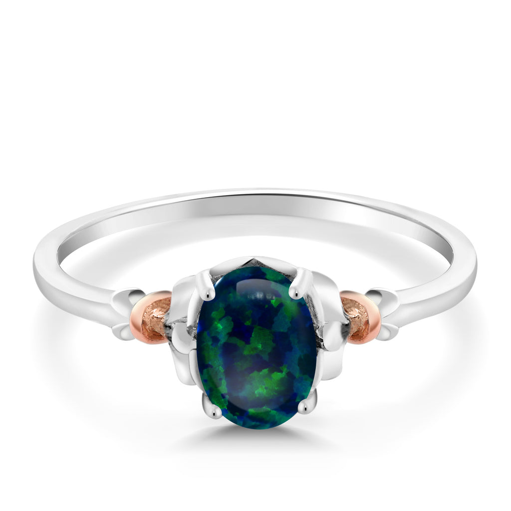Ring in 925 Sterling Silver and 10K Rose Gold