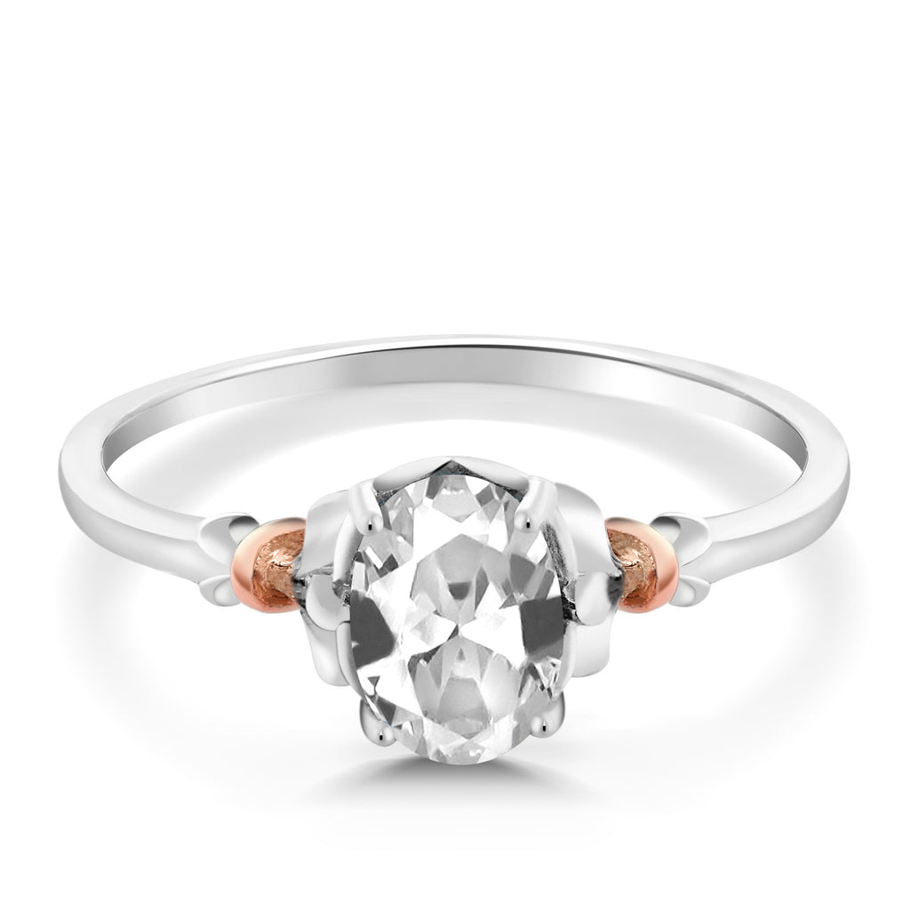 Ring in 925 Sterling Silver and 10K Rose Gold