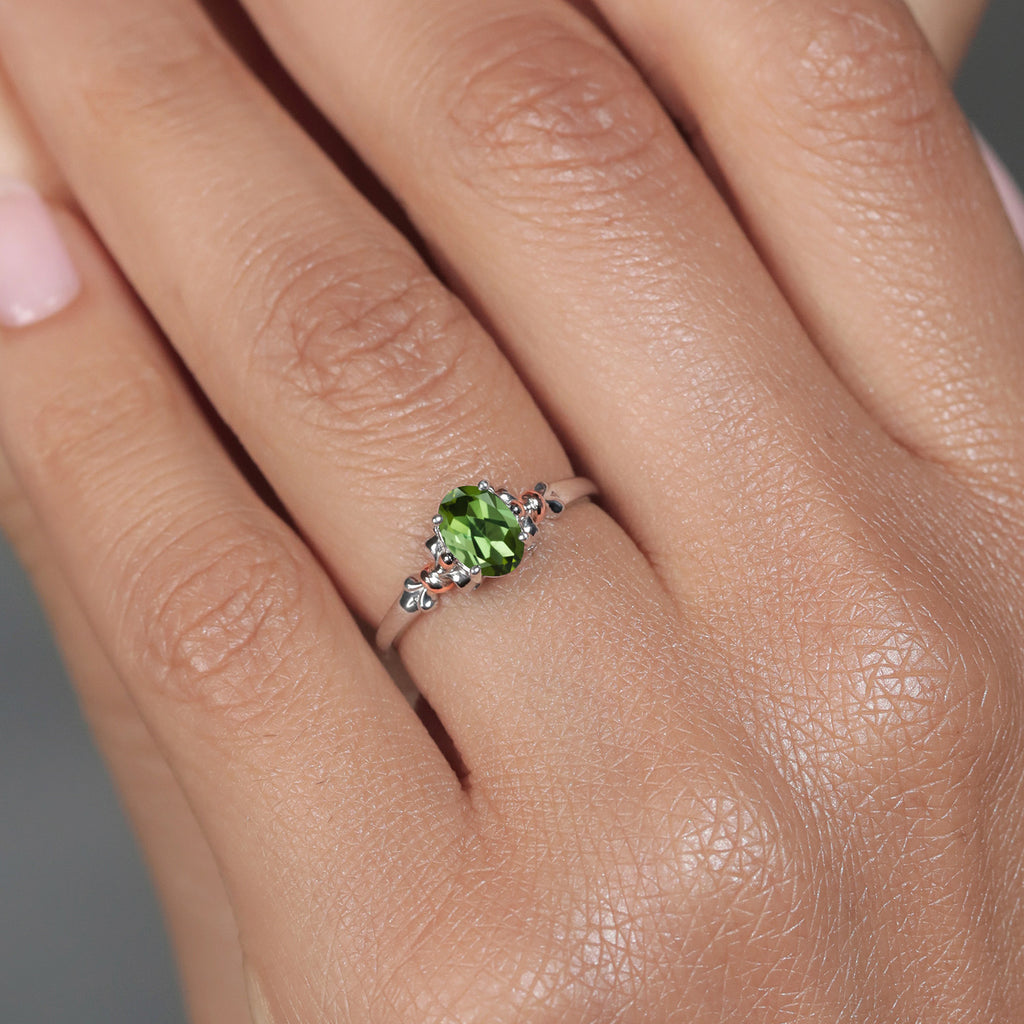 Ring in 925 Sterling Silver and 10K Rose Gold