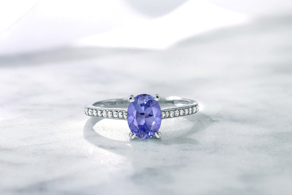 Tanzanite - December_5_Ring in 10K White Gold