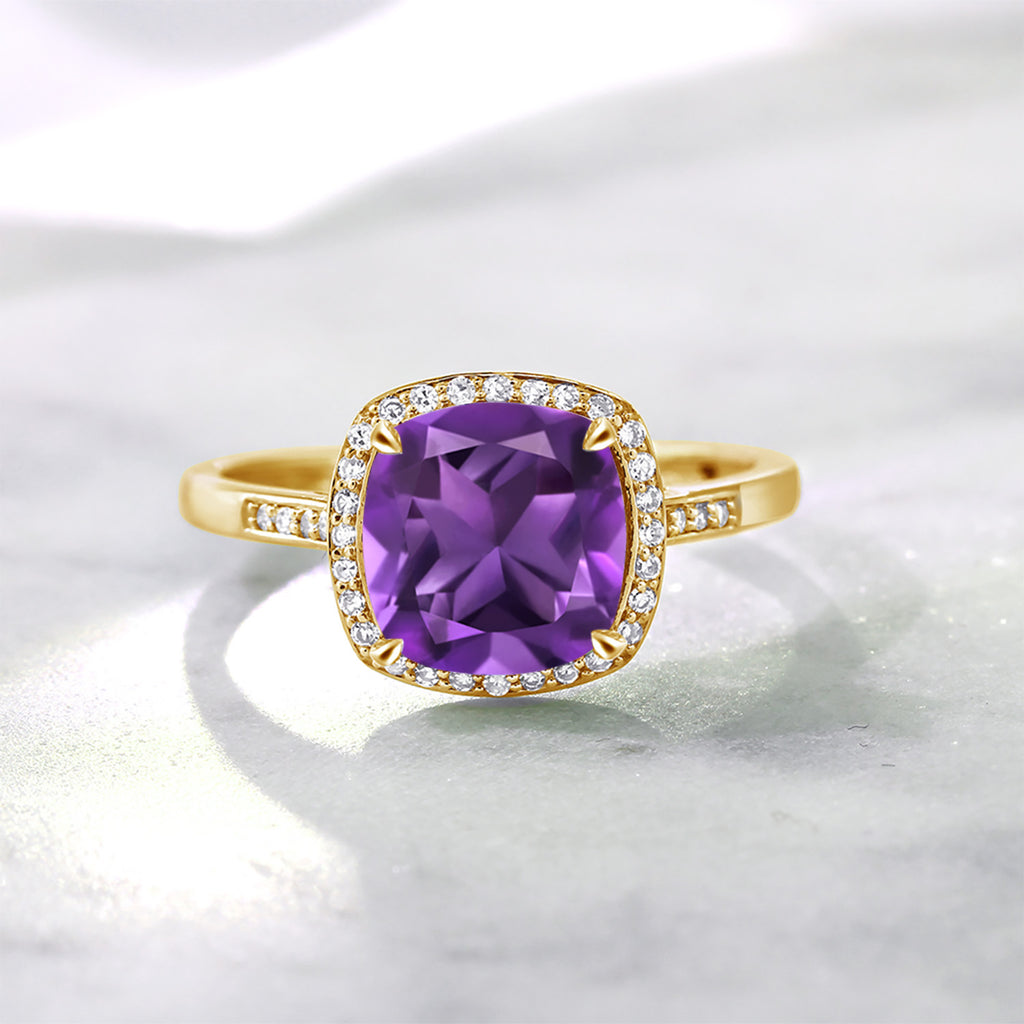Amethyst - February_6_Ring in 10K Yellow Gold