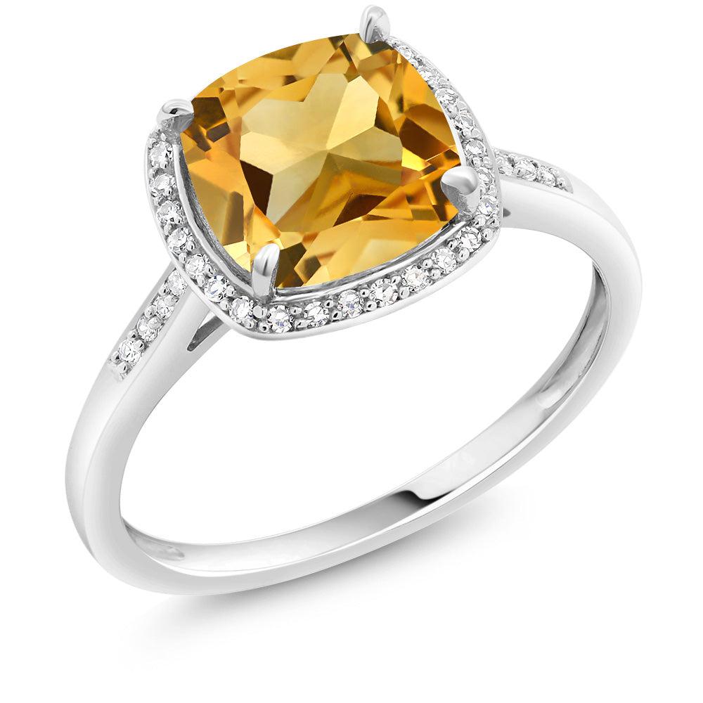 Citrine - November_7_Ring in 10K White Gold