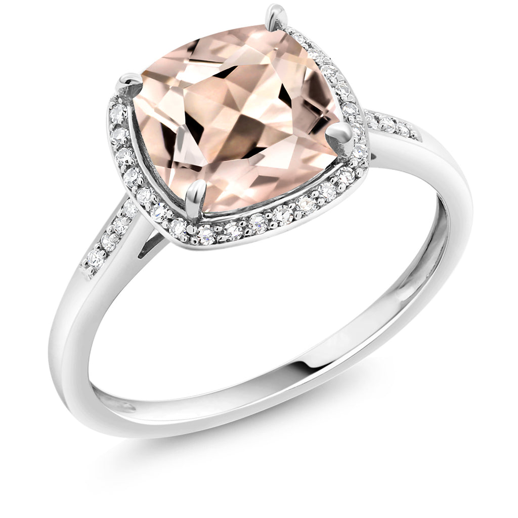Morganite - October_6_Ring in 10K White Gold