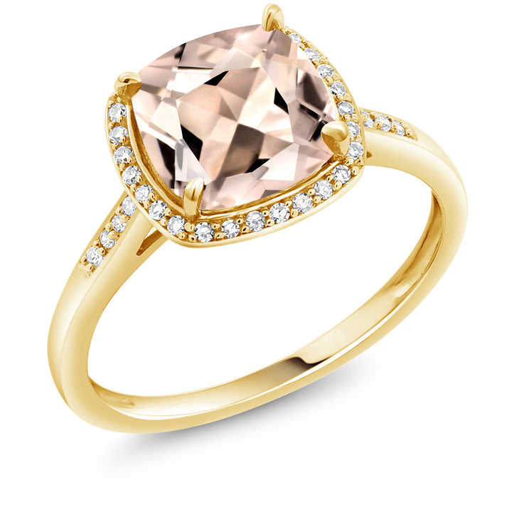 Morganite - October_5_Ring in 10K Yellow Gold