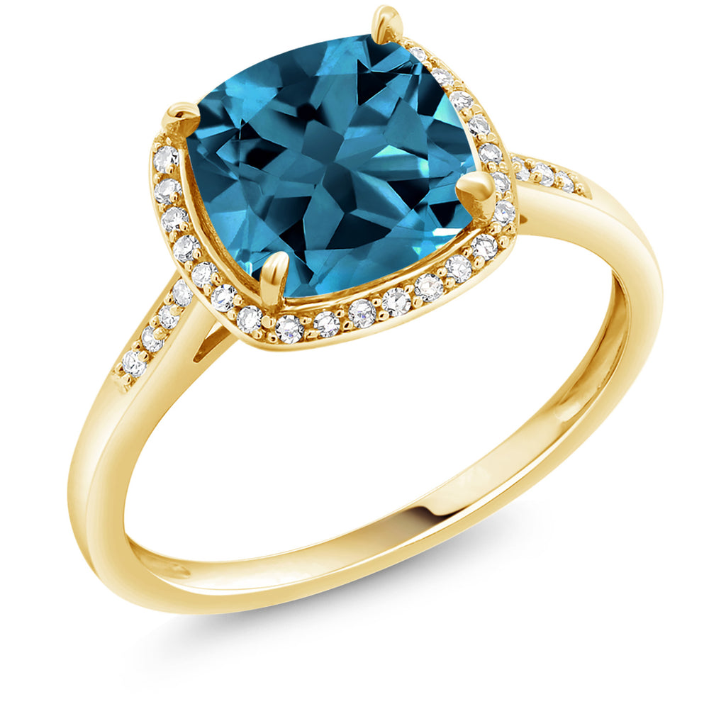 London Blue Topaz - November_6_Ring in 10K Yellow Gold