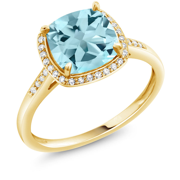 Sky Blue Topaz - November_5_Ring in 10K Yellow Gold