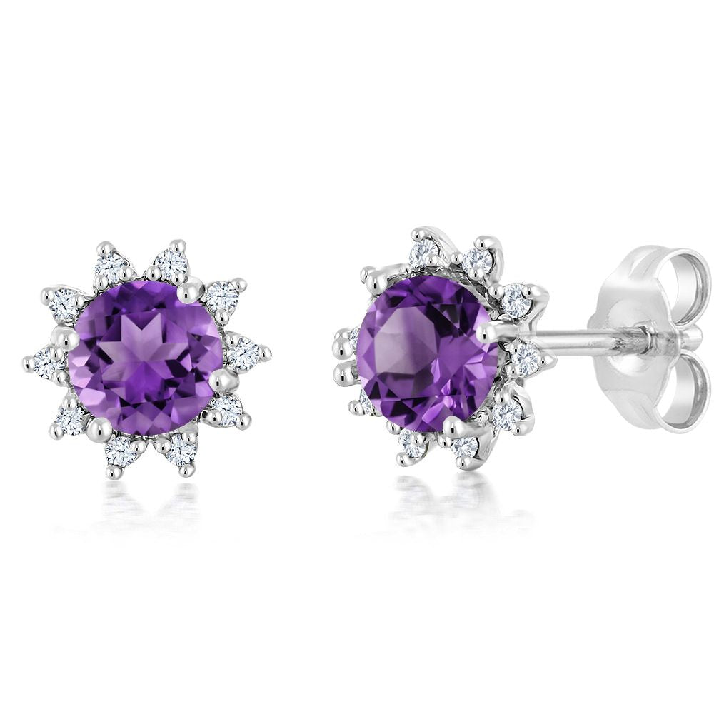 Amethyst_Earrings in 18K White Gold