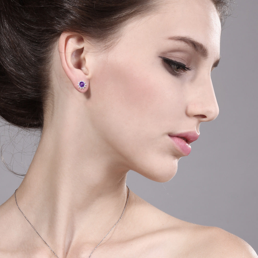 Amethyst_Earrings in 18K White Gold