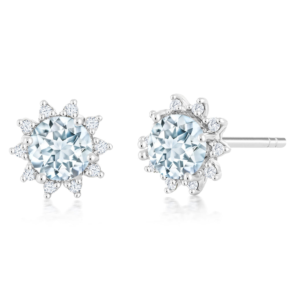 Aquamarine_Earrings in 18K White Gold