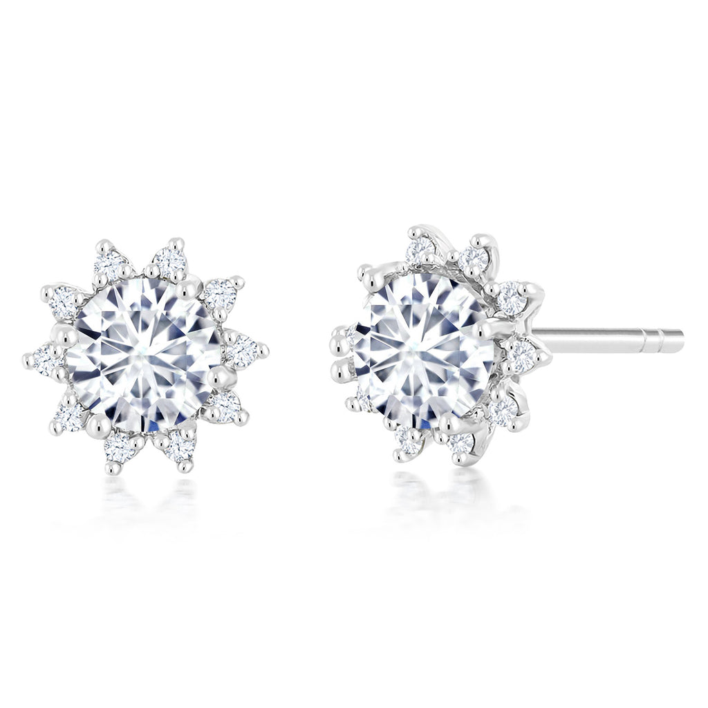 White Lab Grown Diamond_Earrings in 18K White Gold