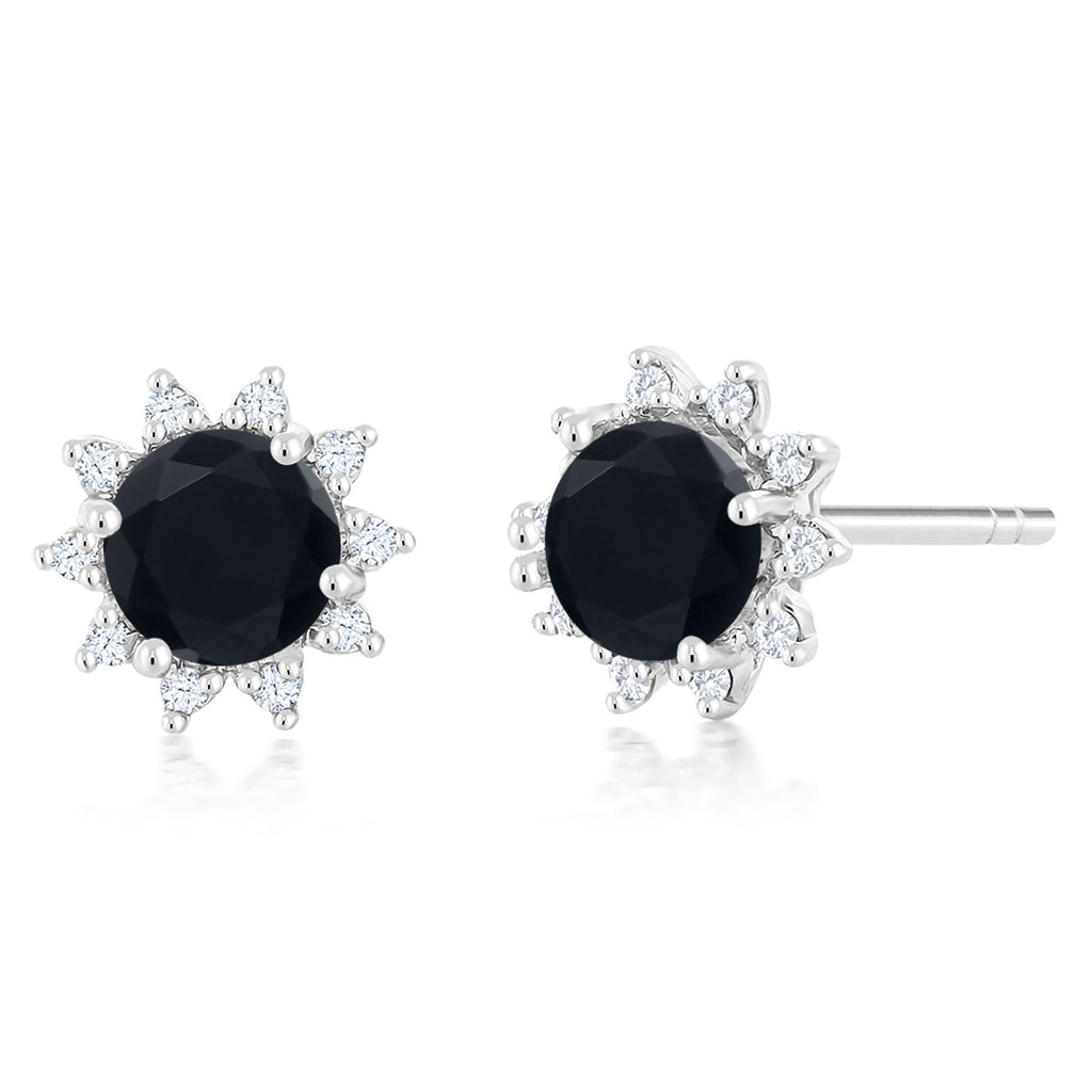 Onyx_Earrings in 18K White Gold
