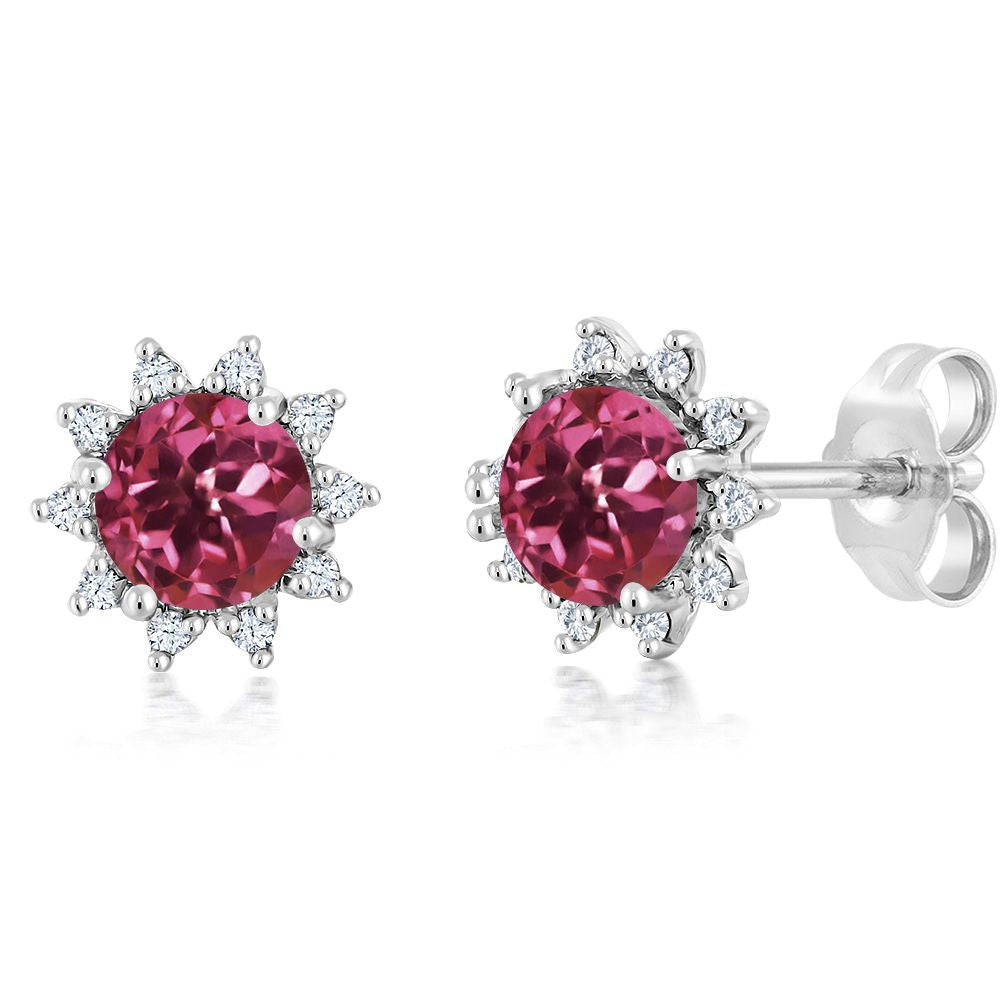 Pink Tourmaline_Earrings in 18K White Gold