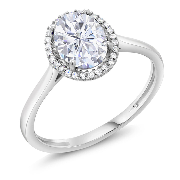 Moissanite - April_5_Ring in 10K White Gold