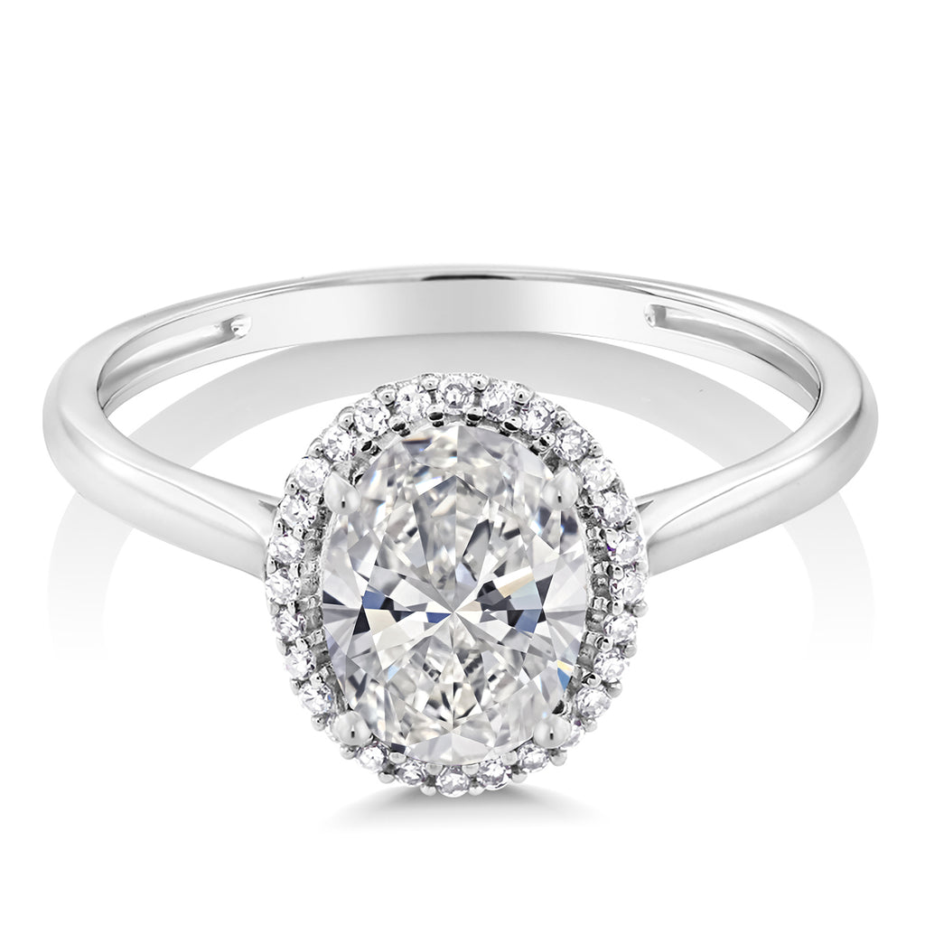White Lab Grown Diamond_7_Ring in 10K White Gold