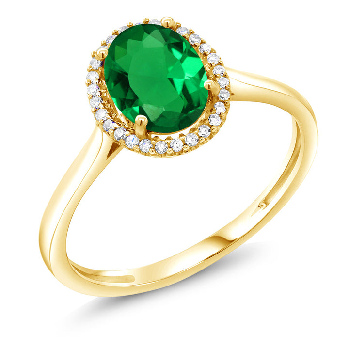 Nano Emerald - May_5_Ring in 10K Yellow Gold