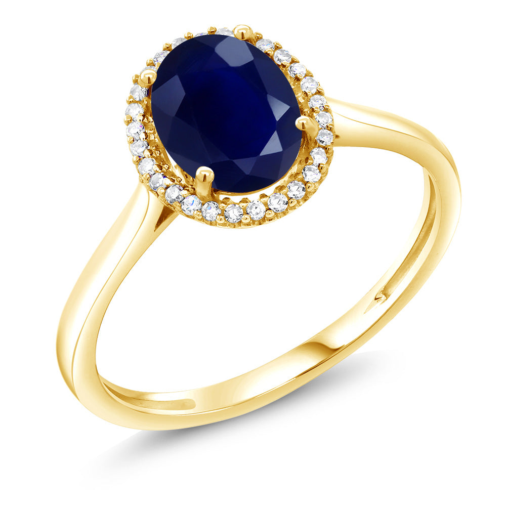 Blue Sapphire - September_10_Ring in 10K Yellow Gold