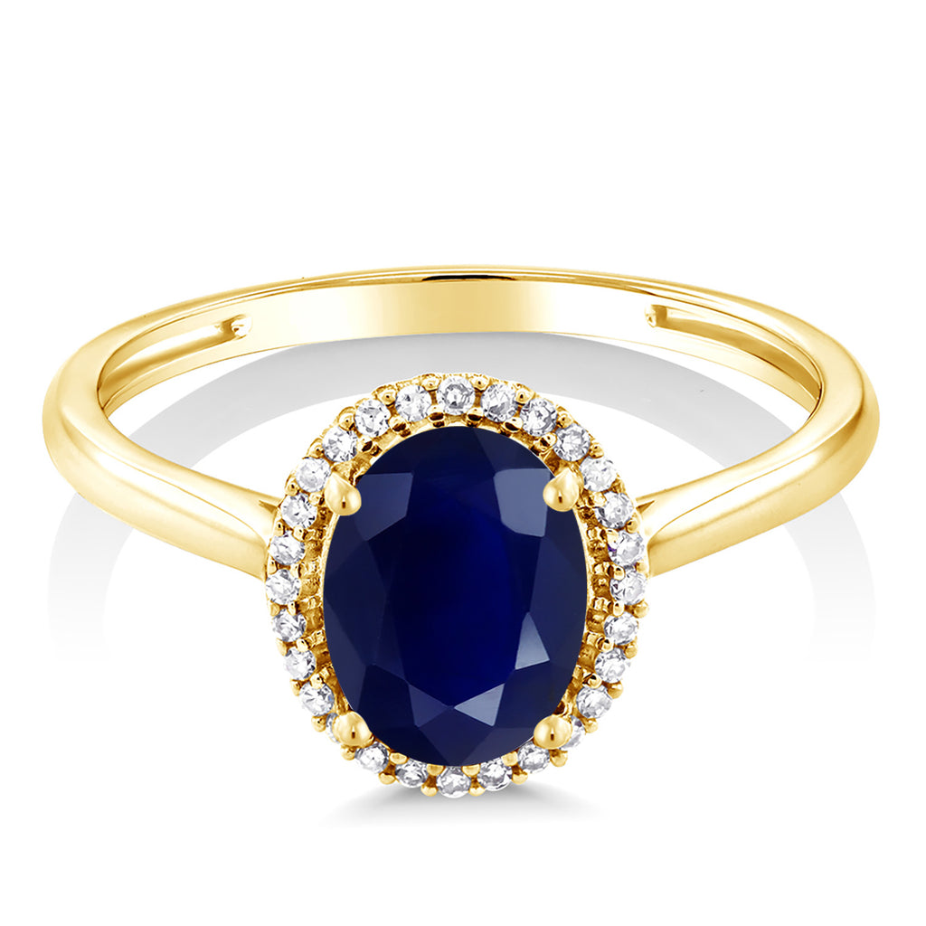 Blue Sapphire - September_Ring in 10K Yellow Gold