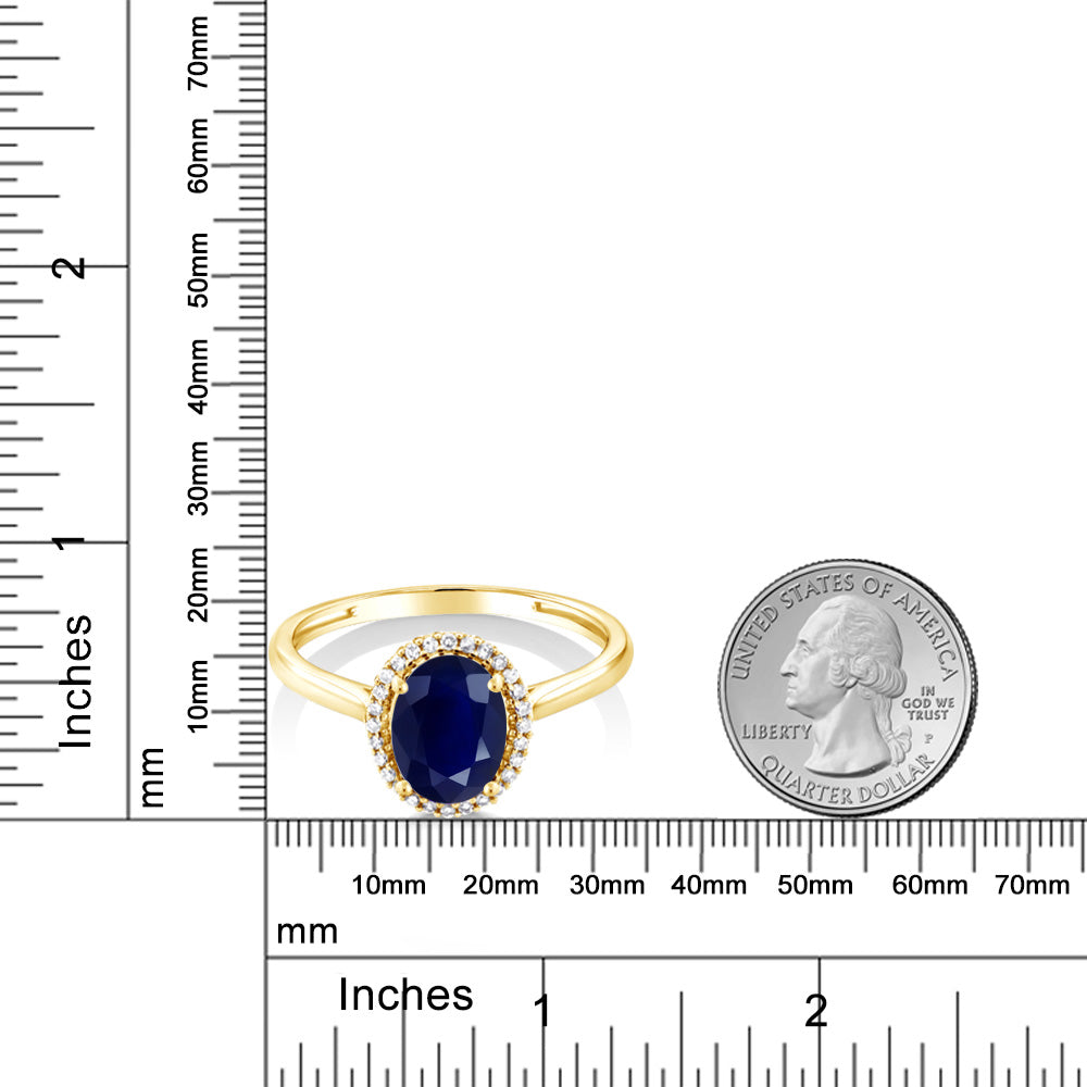 Blue Sapphire - September_Ring in 10K Yellow Gold
