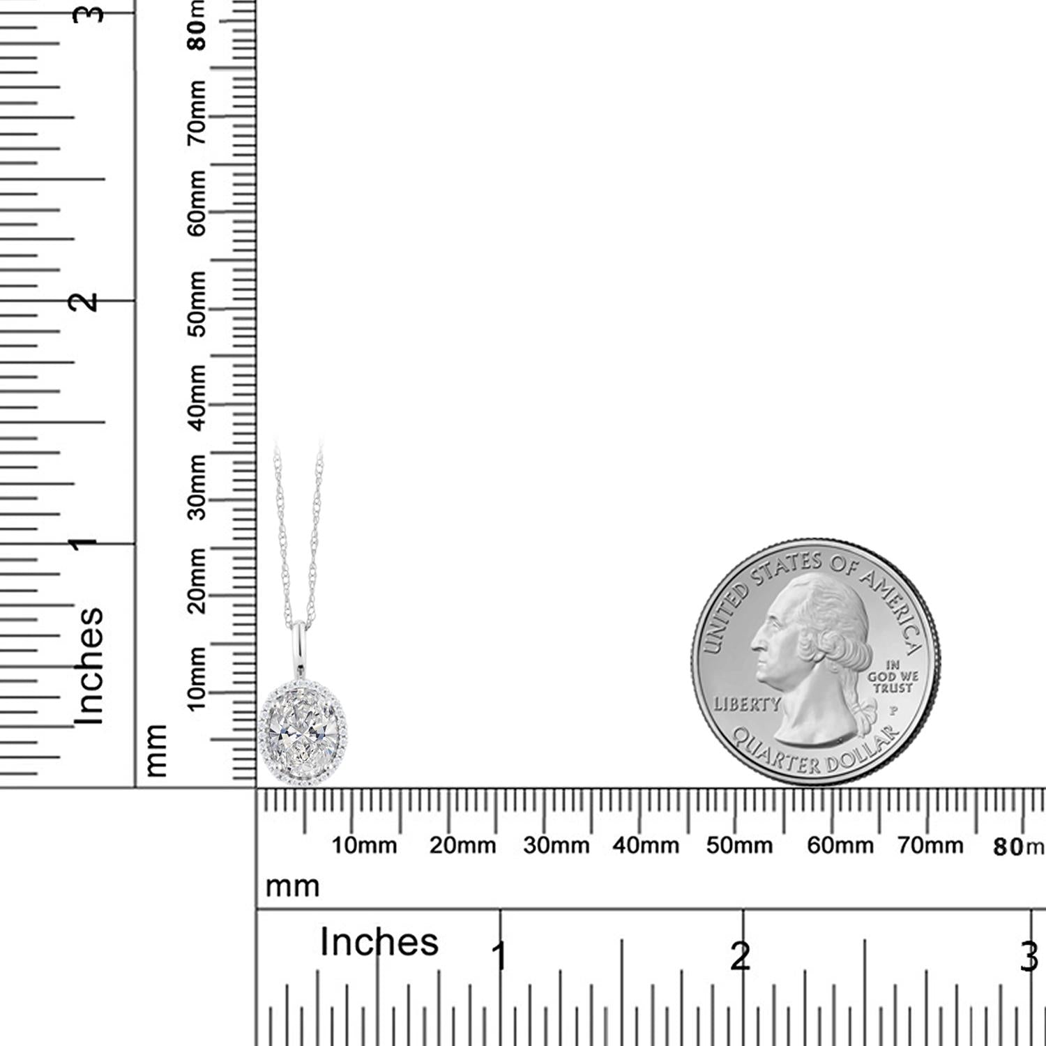 Pendant in 10K White Gold