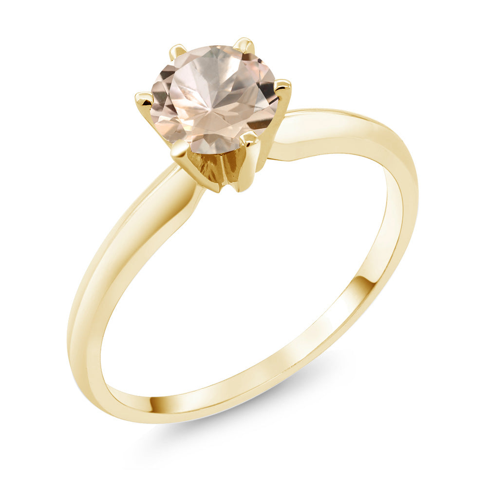 Morganite - October_8_Ring in 14K Yellow Gold