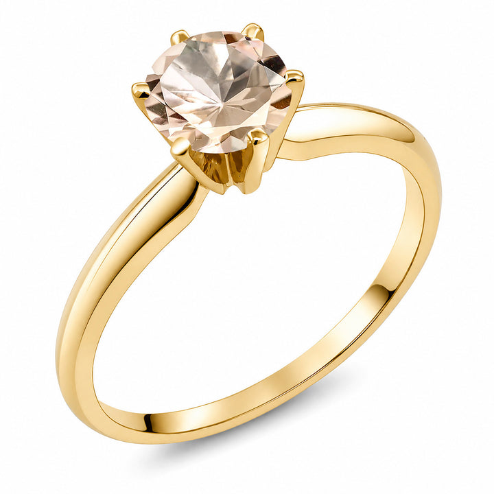 Morganite - October_5_Ring in 14K Yellow Gold