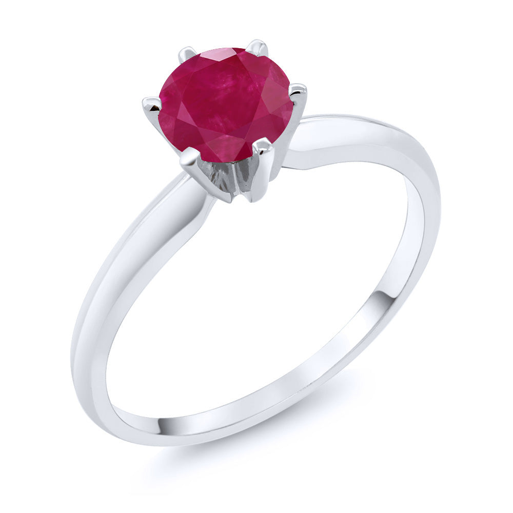 Ruby - July_7_Ring in 14K White Gold