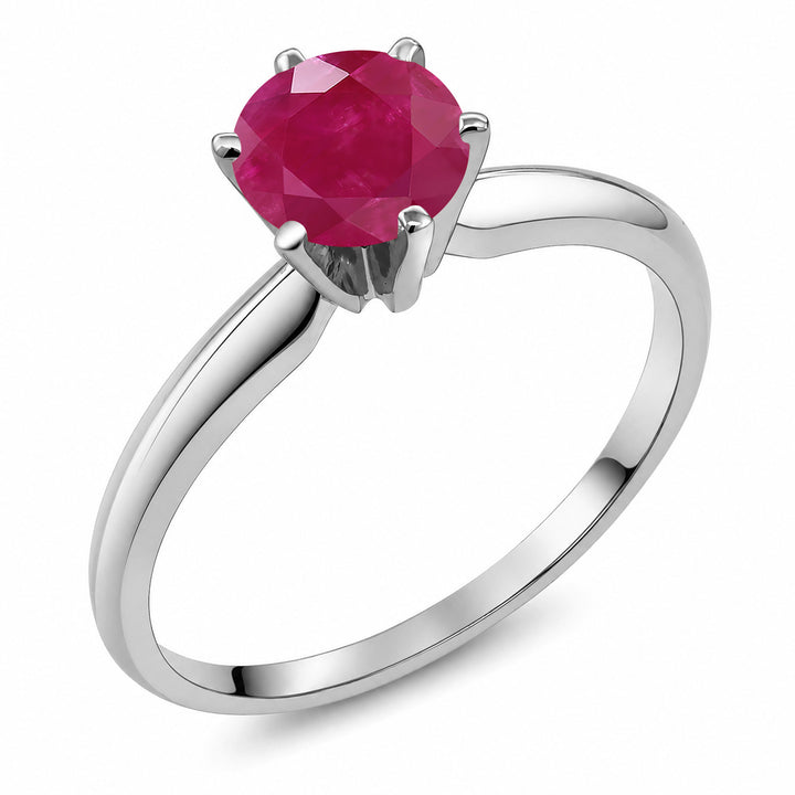 Ruby - July_5_Ring in 14K White Gold