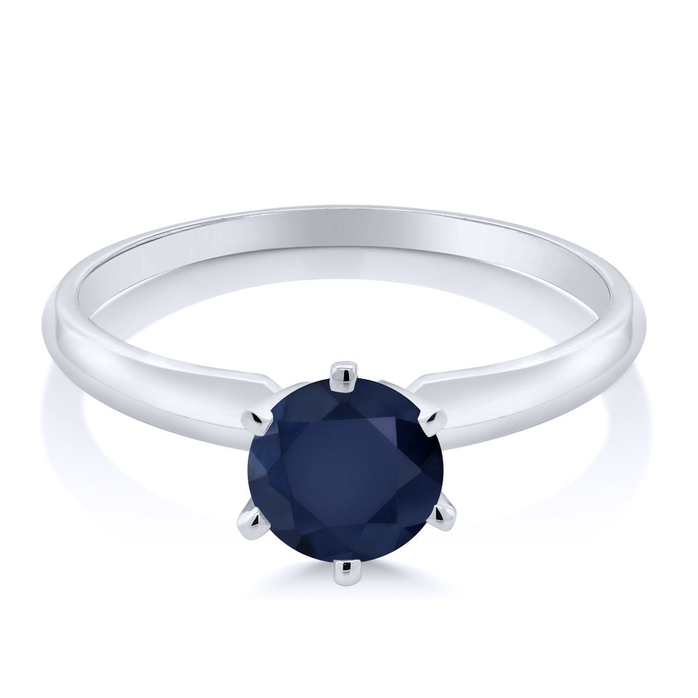 Blue Sapphire - September_8_Ring in 14K White Gold