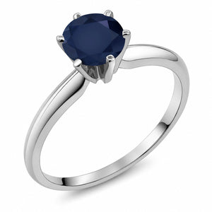Blue Sapphire - September_8_Ring in 14K White Gold