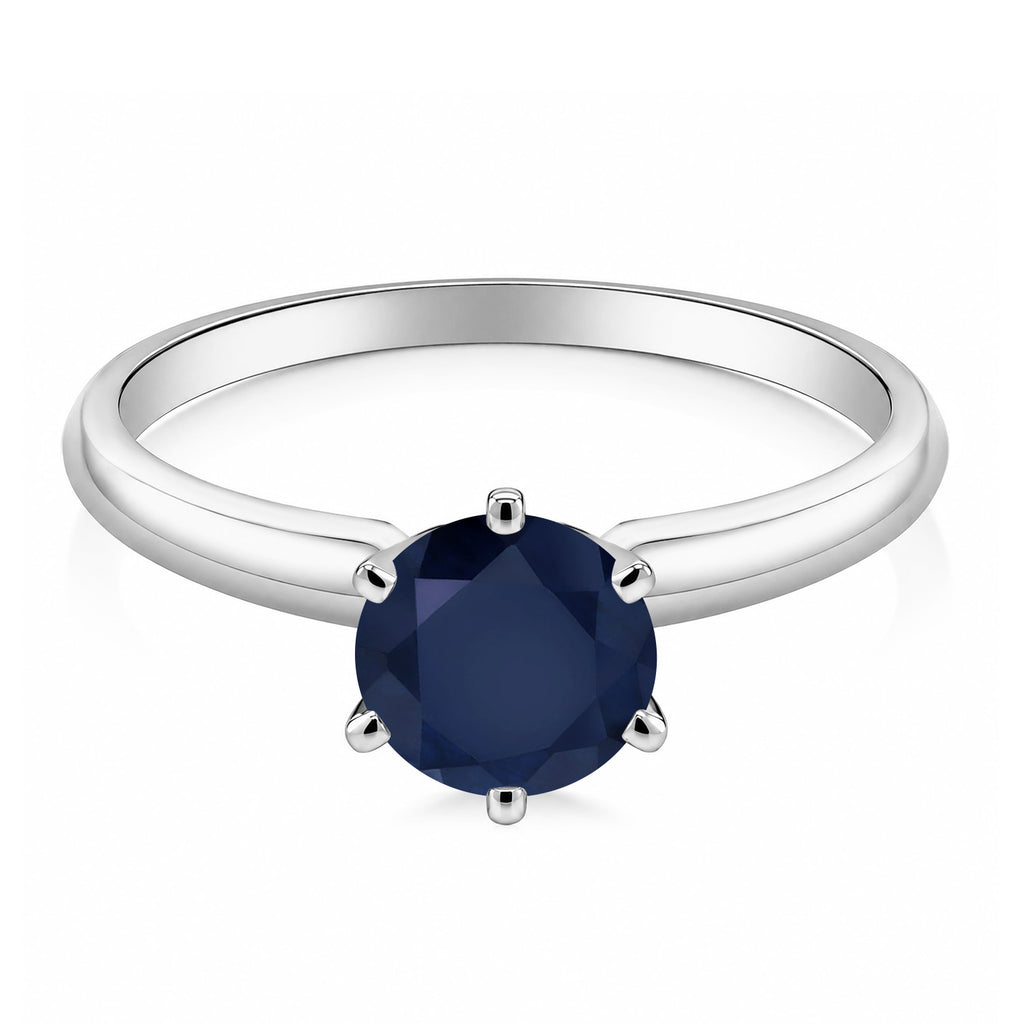 Blue Sapphire - September_8_Ring in 14K White Gold