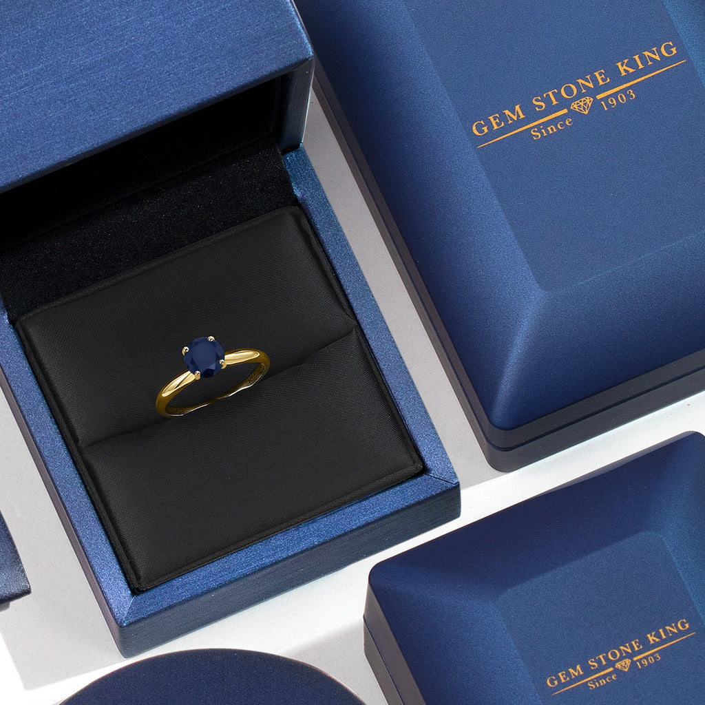 Blue Sapphire - September_8_Ring in 14K White Gold