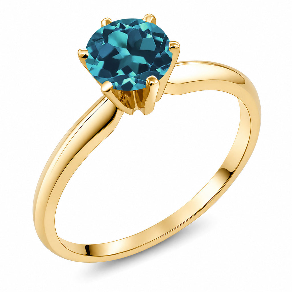 London Blue Topaz - November_9_Ring in 14K Yellow Gold