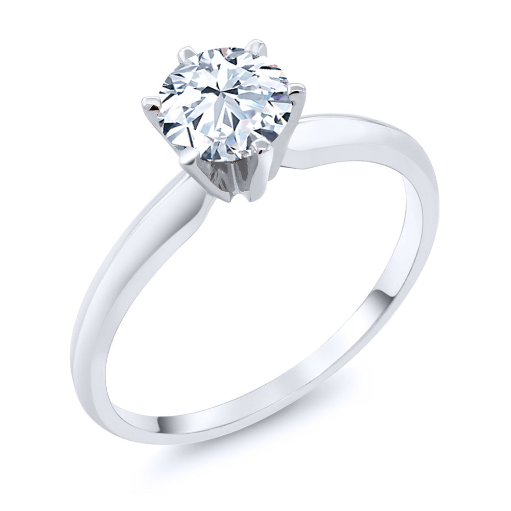 White Created Sapphire - September_7_Ring in 14K White Gold