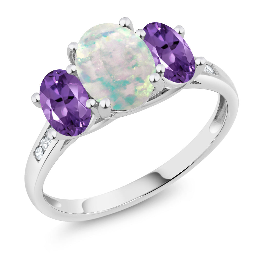 Amethyst - February_9_Ring in 10K White Gold