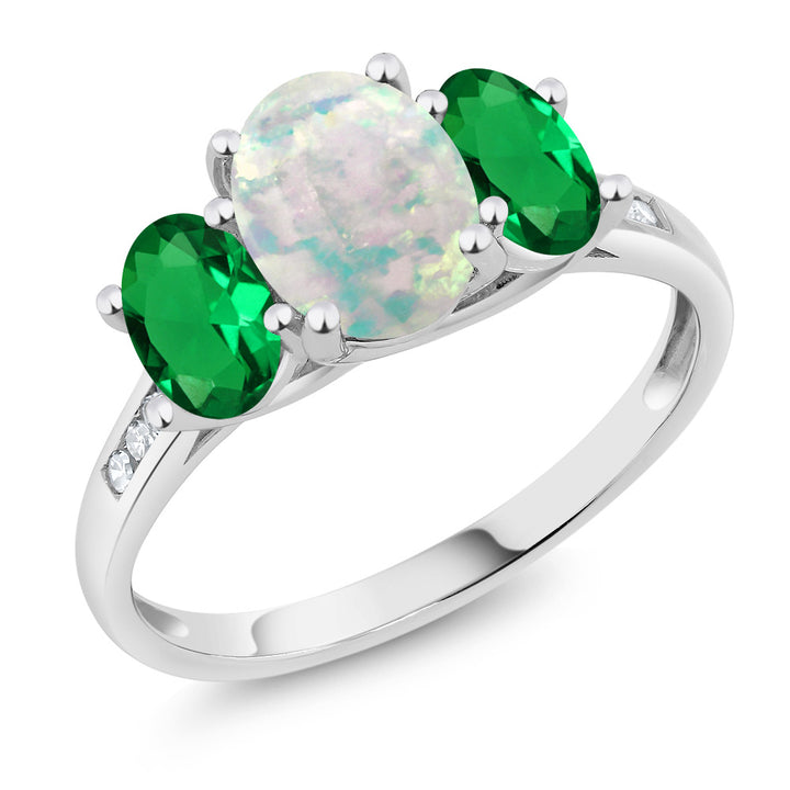 Nano Emerald - May_5_Ring in 10K White Gold