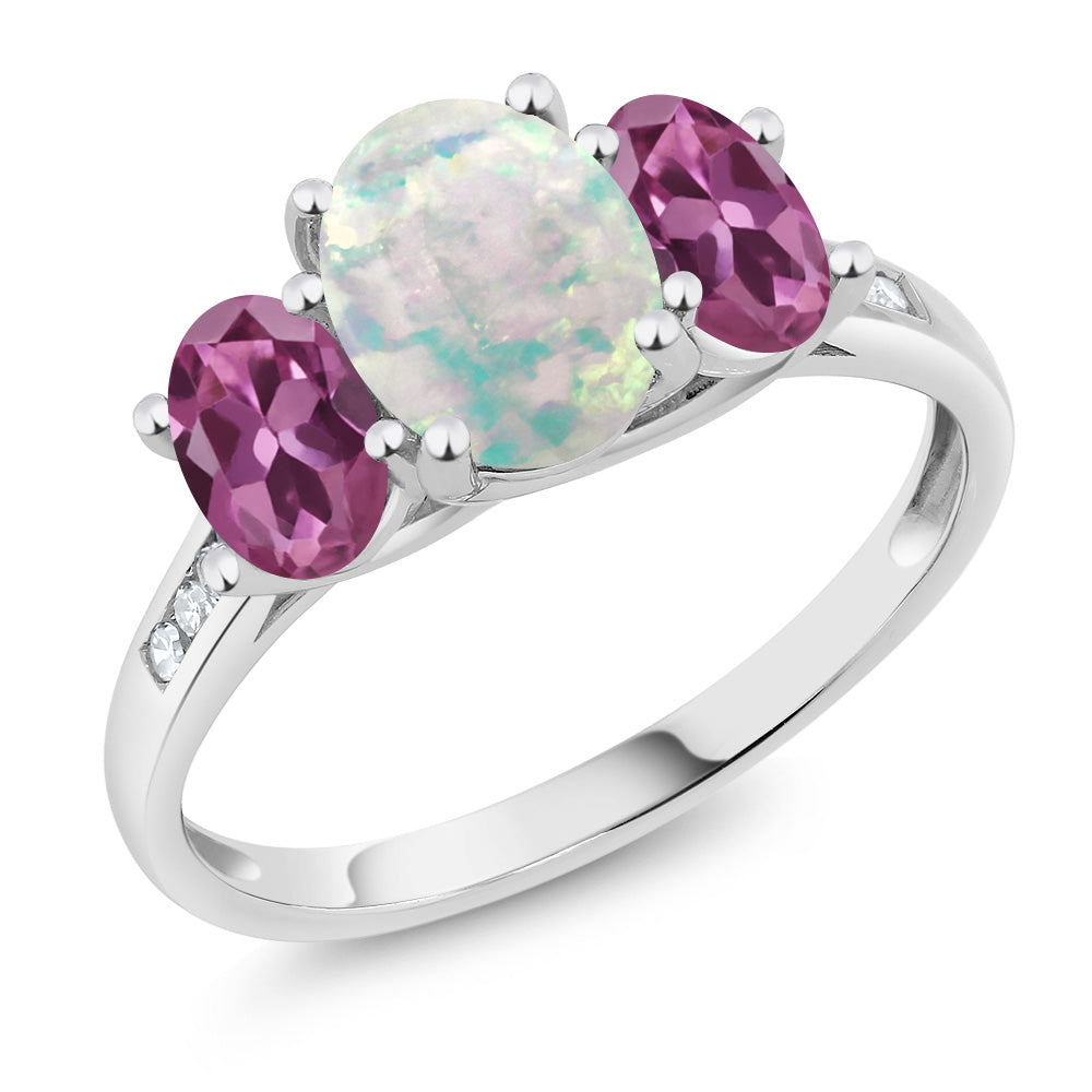 Pink Tourmaline - October_9_Ring in 10K White Gold