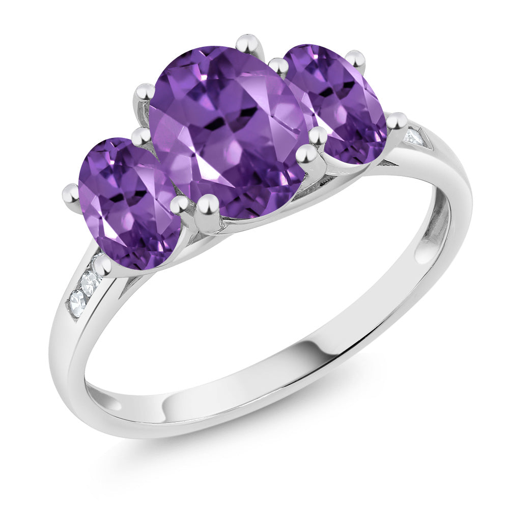 Amethyst - February_8_Ring in 10K White Gold