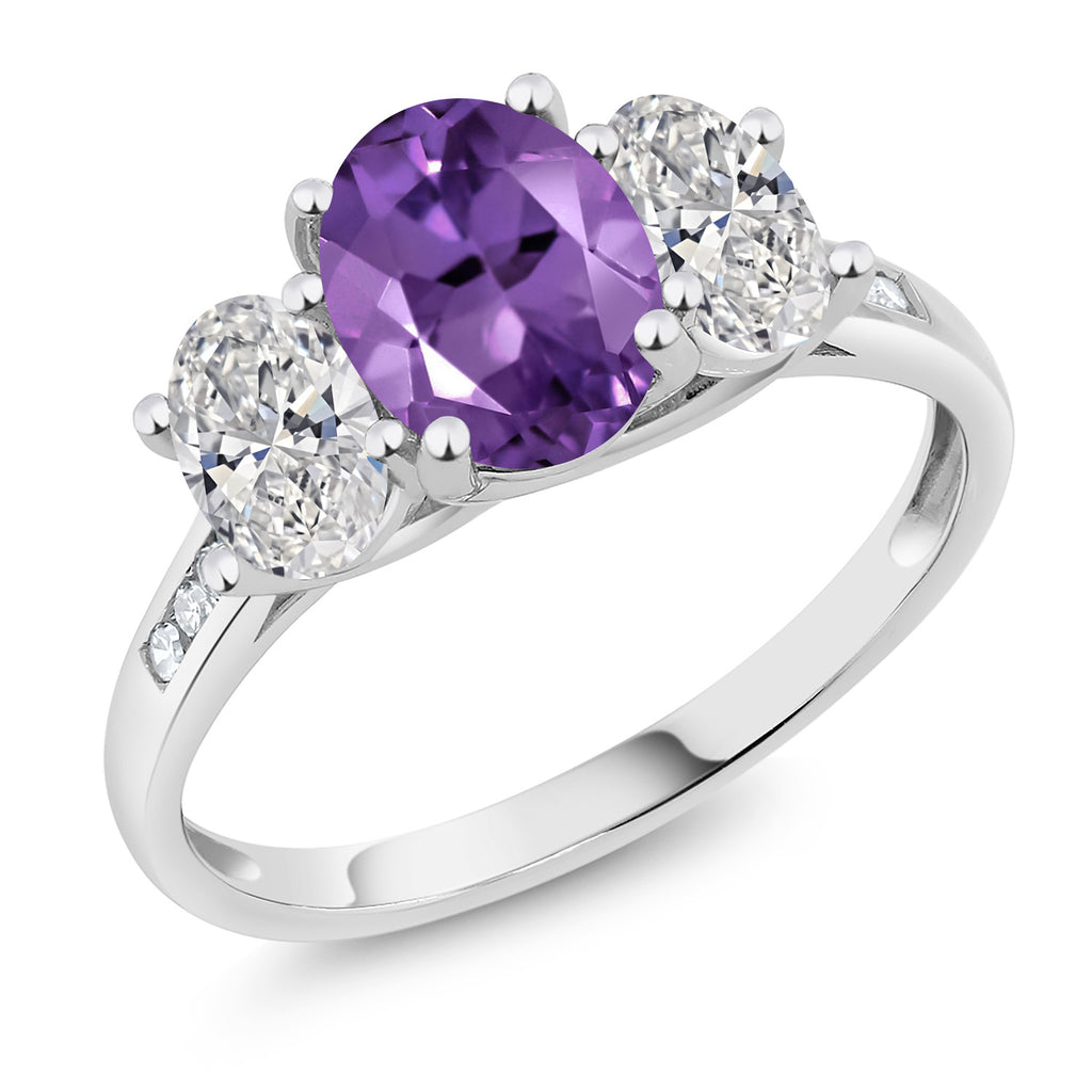 Amethyst - February_8_Ring in 10K White Gold