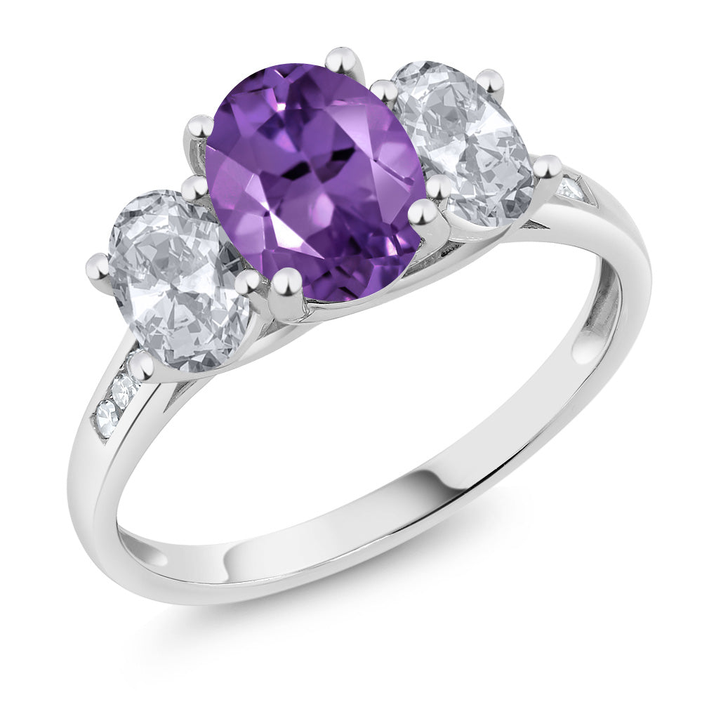 Amethyst - February_8_Ring in 10K White Gold
