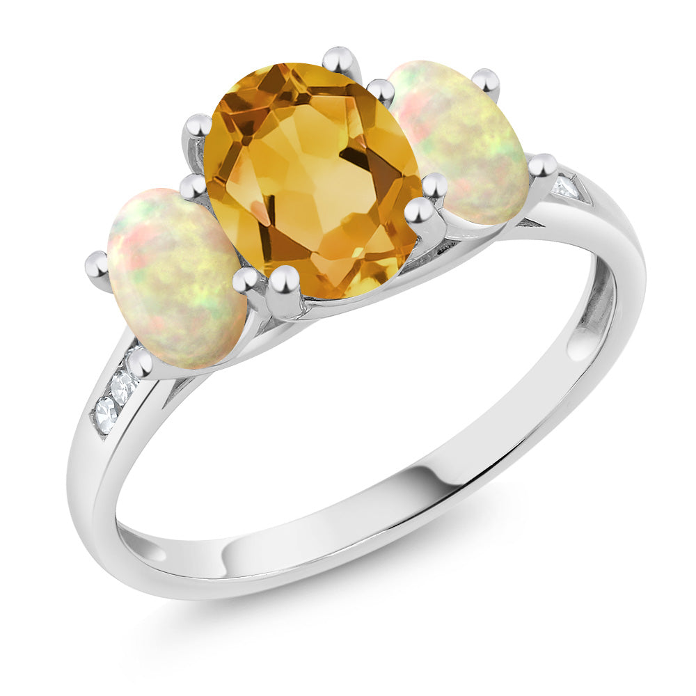 Citrine - November_9_Ring in 10K White Gold