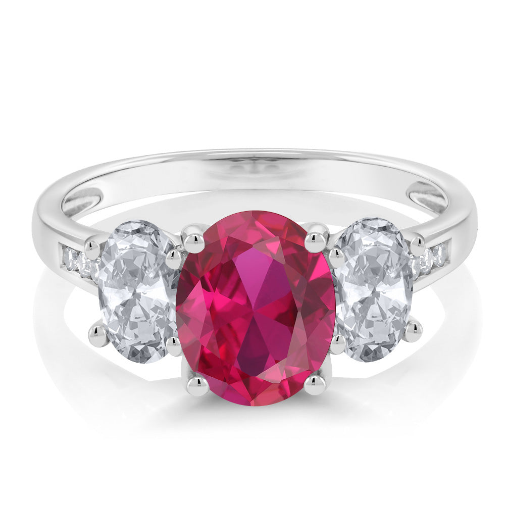 Created Ruby - Topaz and Diamond_7_Ring in 10K White Gold