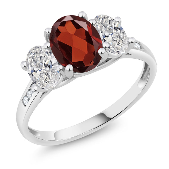 Garnet - January_5_Ring in 10K White Gold