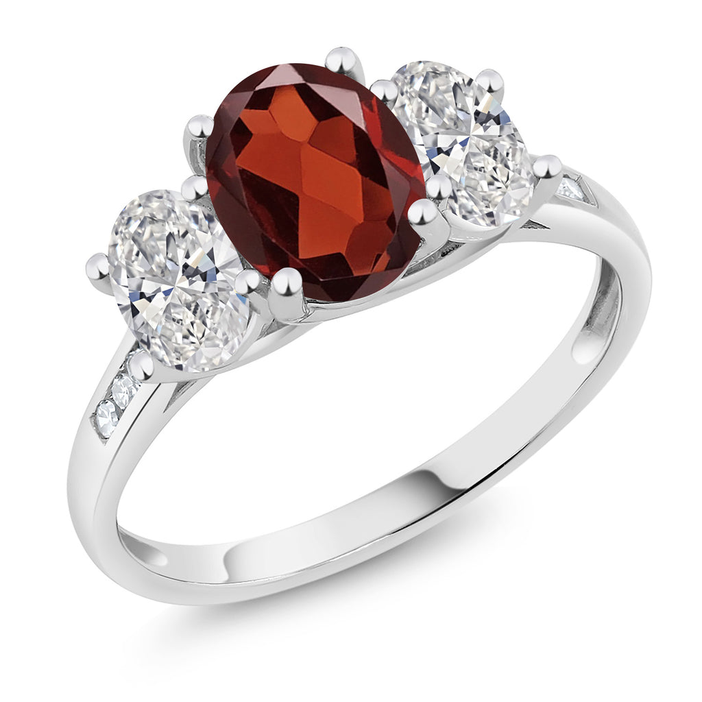 Garnet - January_9_Ring in 10K White Gold