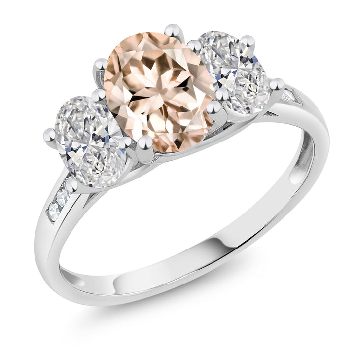 Morganite - October_5_Ring in 10K White Gold
