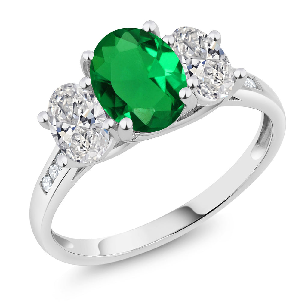 Nano Emerald - May_8_Ring in 10K White Gold