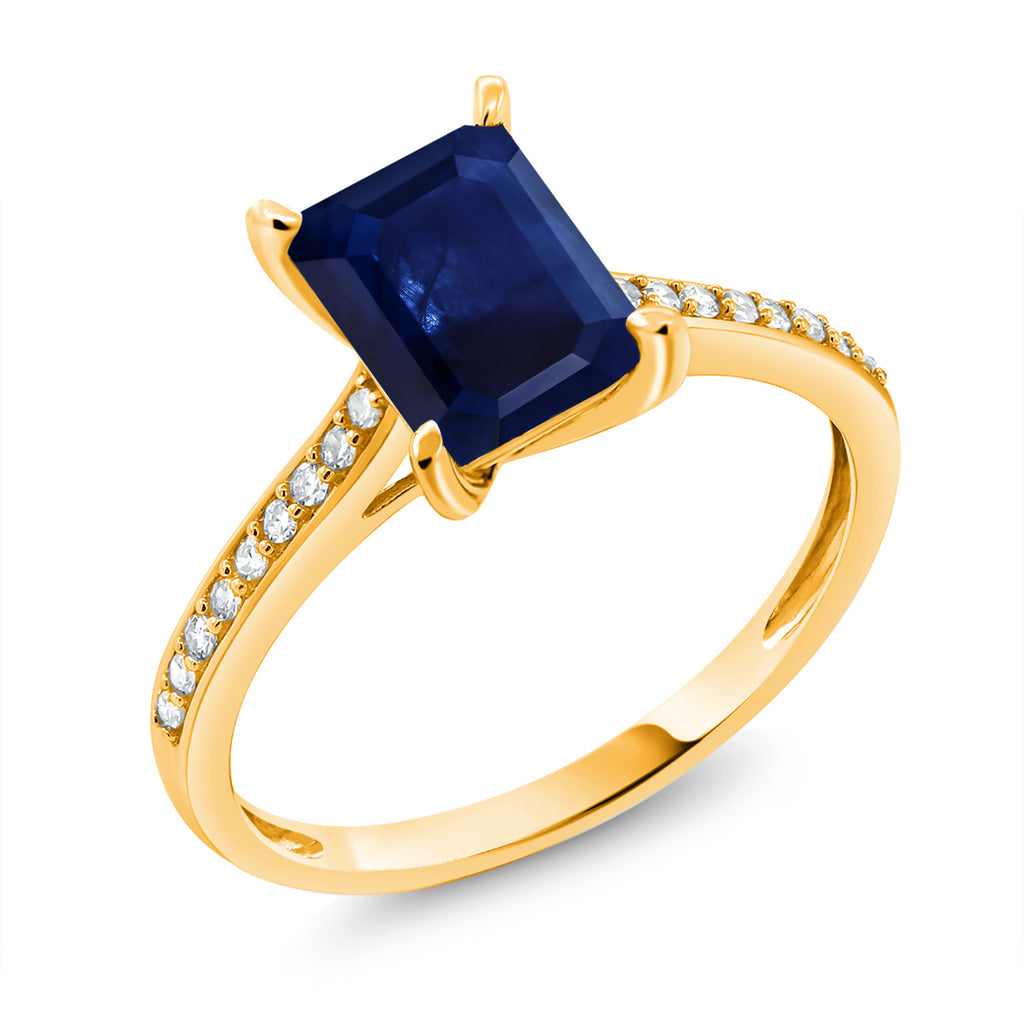 Blue Sapphire - September_6_Ring in 10K Yellow Gold